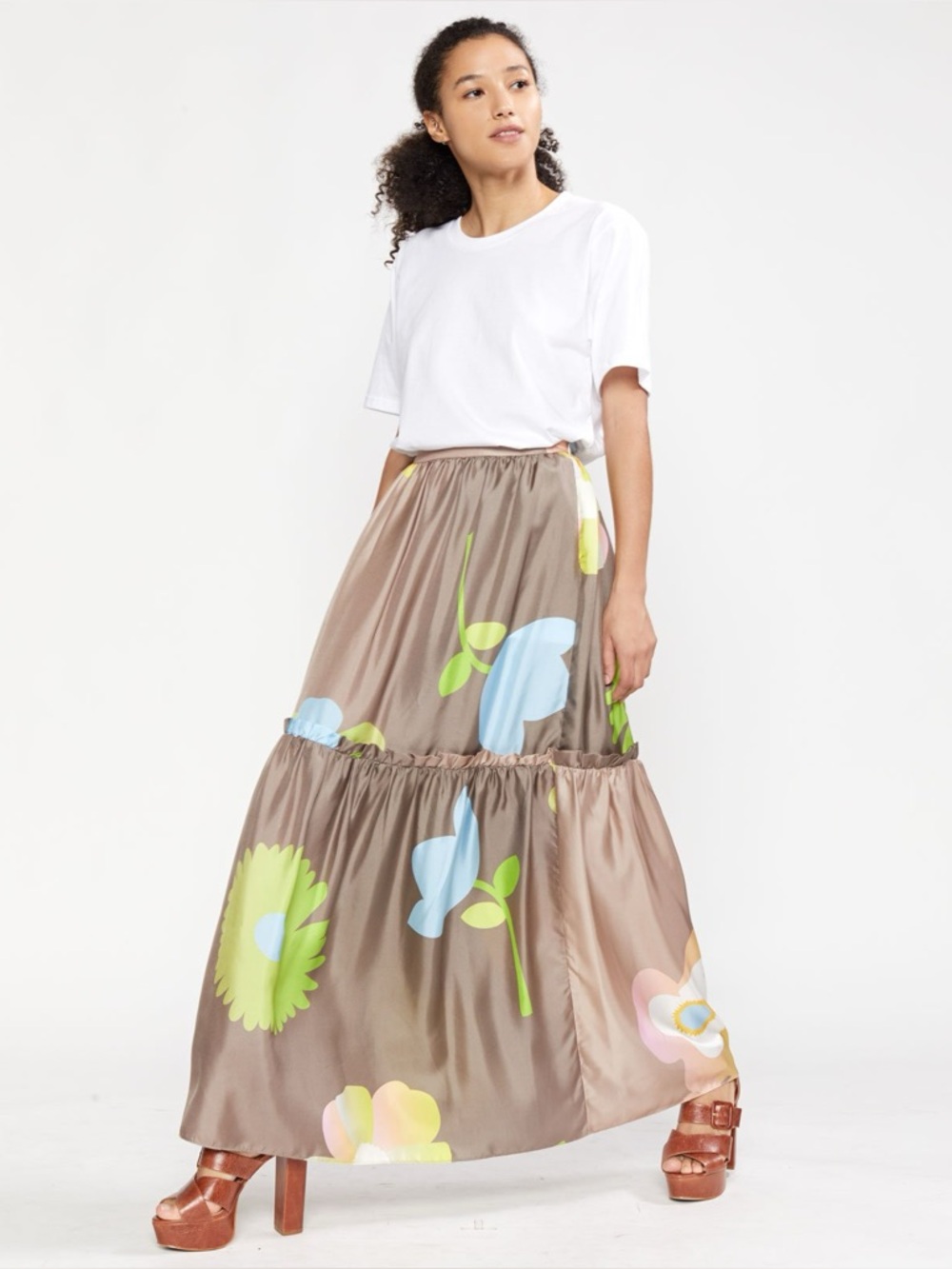 Cynthia Rowley Ashley Pop Floral Long Skirt